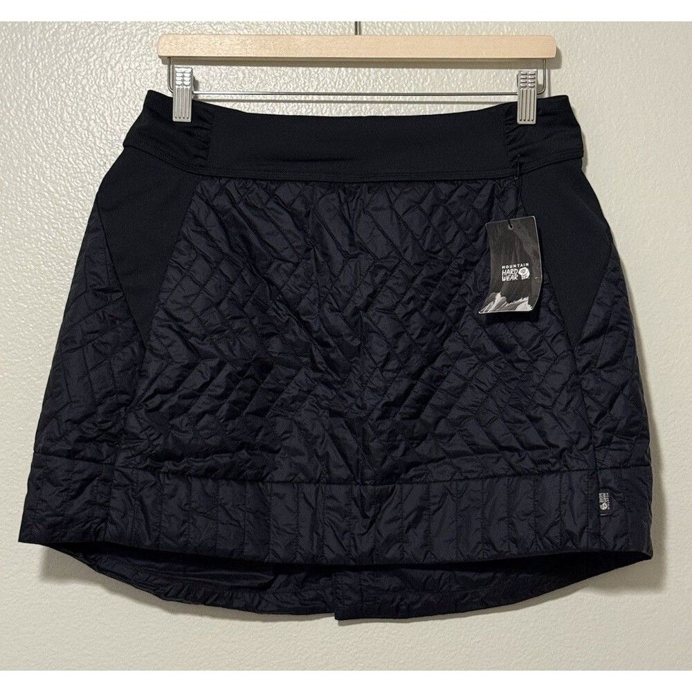 Mountain Hardwear NWT Trekkin Quilted Insulated Mini Skirt Womens M Black Puffer